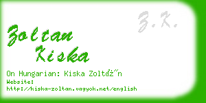 zoltan kiska business card